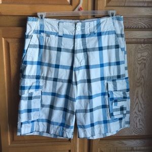 Op plaid cargo shorts